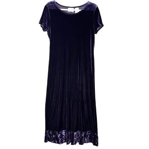 Y2K Velvet Maxi Dress Sz L US 12 Purple Whimsygoth Fairygoth Fairy Retro Stretch